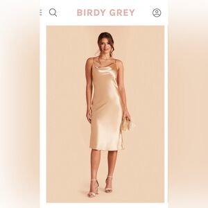 Gold Birdy Grey Midi Bridesmaid Dress